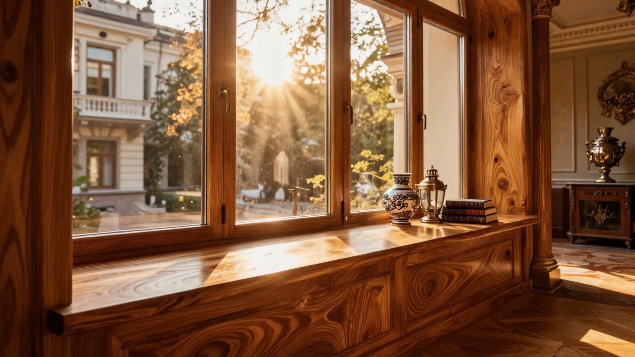 Деревянная лестница в интерьере